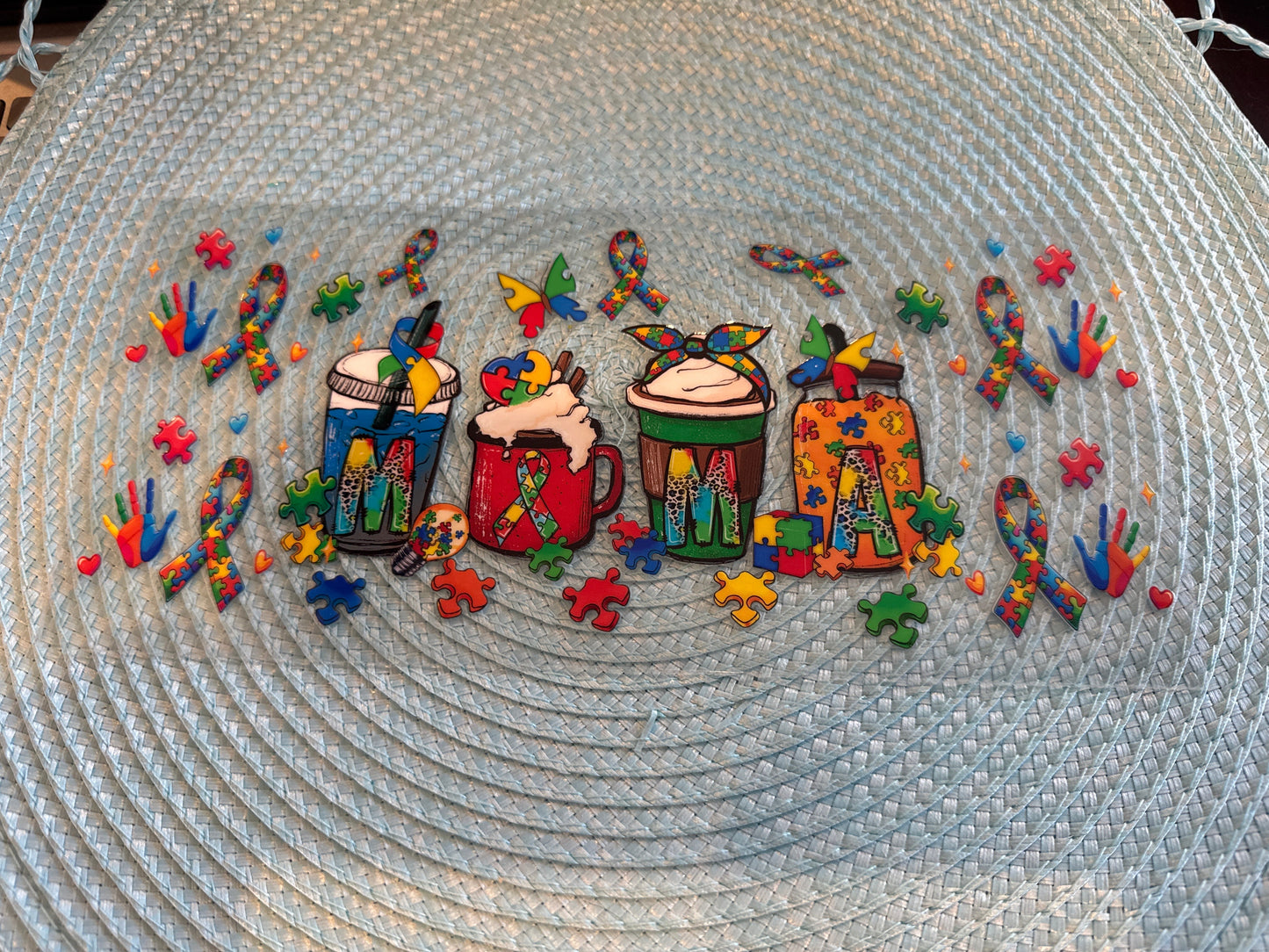 Mama Autism Cup Wrap Design