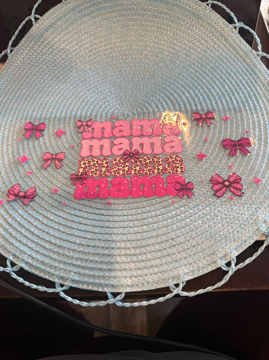 Mama, Pink/Animal Print & Bows UVDTF Cup Wrap!